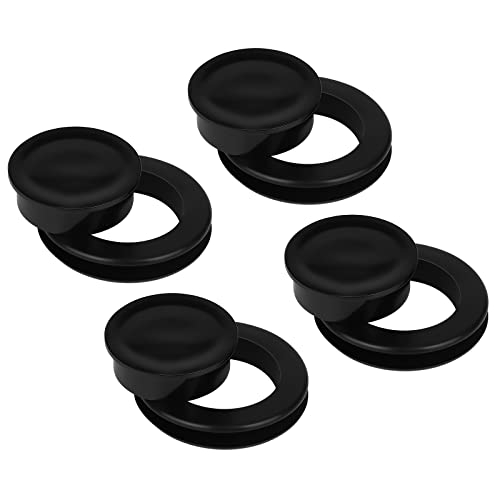 Savita 4 Sets 2 Inch Patio Table Umbrella Hole Ring And Cap, Standard Size Silicone Umbrella Hole Plug And Cap For Glass Patio Garden Beach Table (Black) #TOP27