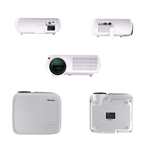 Native 1080P Wifi Projector, Gzunelic 9500 Lumens Smart Bluetooth Projector ± 50° 4D Keystone X/Y Zoom 10000:1 Contrast, Home Theater Led Video Hd Proyector Wireless Mirror For Iphone Android #TOP6