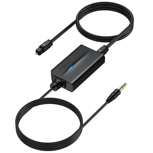 AUTOUTLET Optical to 3.5mm Converter for TV, Blu-Ray Players, Game Consoles
