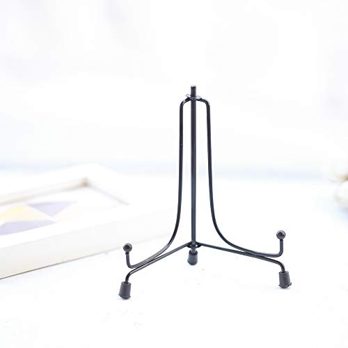 Lionwei Lionweli 5Inch(2Pack) Upgraded Anti-Slip Iron Plate Display Stand Black Easel Display Stand Photo Holder Stand,Displays Picture Frames, Decorative Plates, And Artworks #TOP2