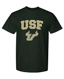 NCAA Officially Licensed Apparel University of South Florida Gameday USF Bulls Logo Unisex OCIMPUSF1 T-Shirt SouthFlorida02T Forest Green Medium