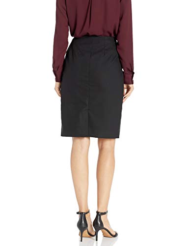 Chaps Women's Plus Size Stretch Cotton Refined Suiting Pencil Skirt, Black, 18W #TOP26