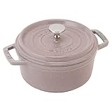 Staub La Cocotte Round 40508-860 Pico Cocotte Round Chiffon Rose 7.1 inches (18 cm) Handed, Cast Iron Pot, Induction Compatible, Japanese Authentic Product with Serial Number