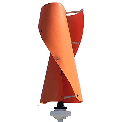 Naranja Nueva turbina eólica vertical, 220 V 3000 W 2 cuchillas Baja velocidad del viento Arranque Bajo ruido Rotación Generador de turbina eólica para molino de viento Casa Granja Generador de viento