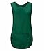 Delantal unisex Tabard para mujer con bolsillo frontal grande, verde oscuro, M