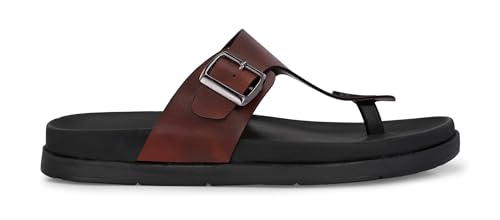 Image of AFROJACK Men's Sandals | Casual Sandal /Slippers For Men With PU Upper | Comfortable Sole Stylish & Durable Design | Slip-on Style | Light Weight, s4700