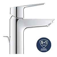 GROHE Start - Einhand-Waschtischarmatur & BauEdge - Badewannenarmatur (integriertes Rücklaufventil, automatische Umstellung für Badewanne und Dusche, kratzfest), chrom, 23333000 – Ansicht 3