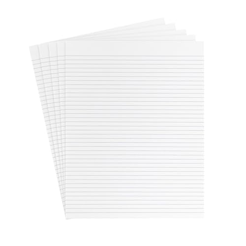 Hilroy Letter Pads, 8-3/8" x 10-7/8", Narrow Ruled, 192 Pages/96 Sheets Per Pad, 5-Pack, White (51240) image 5
