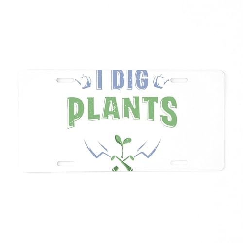 CafePress Shovel Gardening Tool Garde Aluminum License Plate, Front License Plate, Vanity Tag