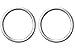 Pair of 2 Rings: 16g 3/8 Inch Surgical Steel Segment Hoop Ring Circular Barbells