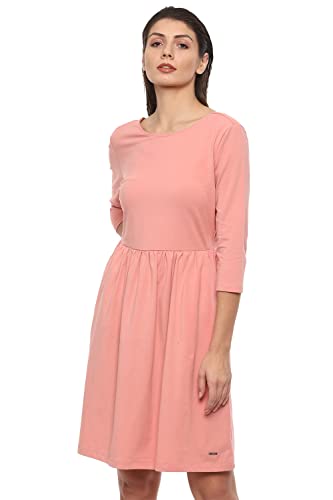 Image of Van Heusen Women's Cotton Blend Fit and Flare above The Knee Dress