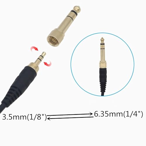 Cable de audio AUX enrollado compatible con Sennheiser HD miniatura 4