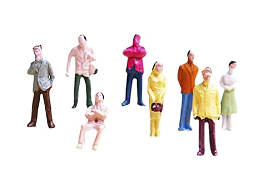Enakshi 100pcs Painted Model Train People Figures Scale TT (1 to 100)| Toys & Hobbies|Model Railroads & Trains|HO Scale|Parts & Accessories|Figures & People-image-9