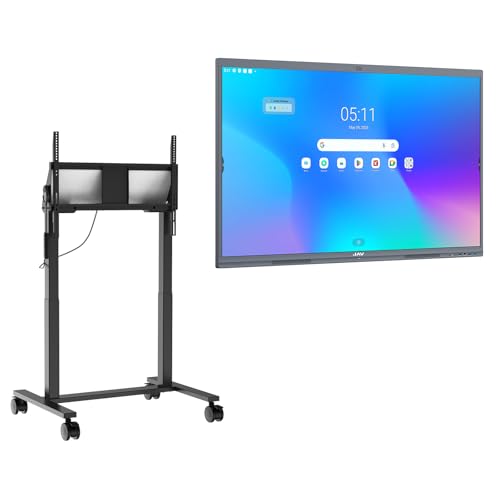Image of JAV Smart Board & Motorized Stand - 4K UHD Interactive Whiteboard with 8+128GB Storage, Android OS & Open App Ecosystem for Classroom, Office, Home Includes Electric Lifting Stand for 55-86 Inch