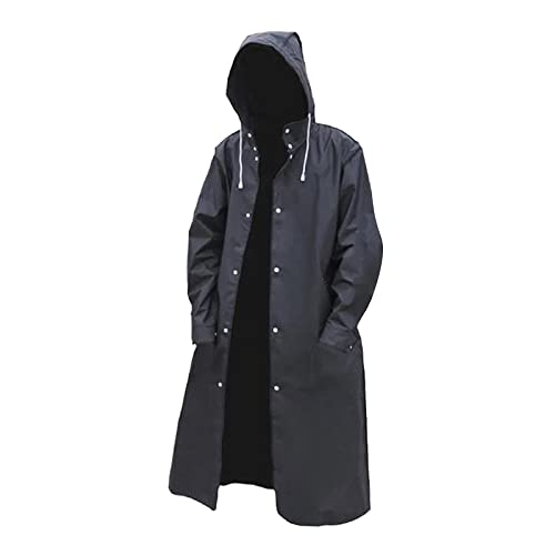 Wswqop Poncho Impermeable Y Reutilizable, Chaqueta Unisex con Capucha para Senderismo, Ropa de Lluvia para Actividades Al Aire Libre, 3XL
