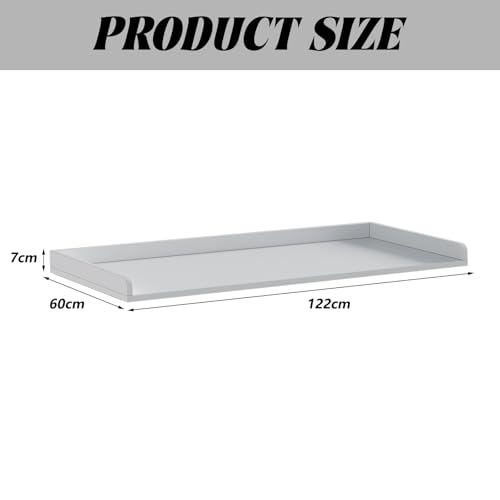 MSFE Werkblad voor wasmachine en droger, 122 x 60 x 7 cm, wasmachine-onderlegger, wasmachinerek, afdekking wasmachine, opslag en organisatie - Afbeelding 3