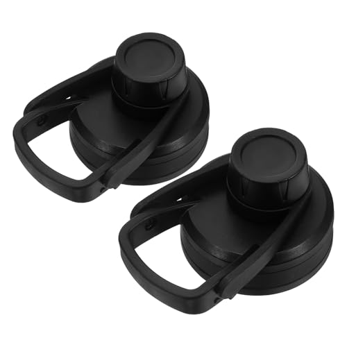 Didiseaon 2pcs Spill-proof Bottle Spout Caps for Insulated Tumblers, Leakproof Sealing Water Bottle Lids, Black Replacement Travel Mug Covers for