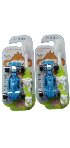 toys toothbrushes for kids combos pack of 2 extra soft bristle with cars toys combos for kids / childrens