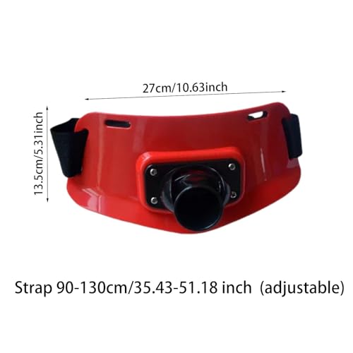 oshhni Cinto de pesca com suporte para vara rotativo, Vermelho