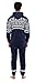 Adult Onesie One-Piece Pajama Jumpsuits Long Sleeve Playsuit with Hood, Non Footed Pajama for Men & Women Aztek Navy XL