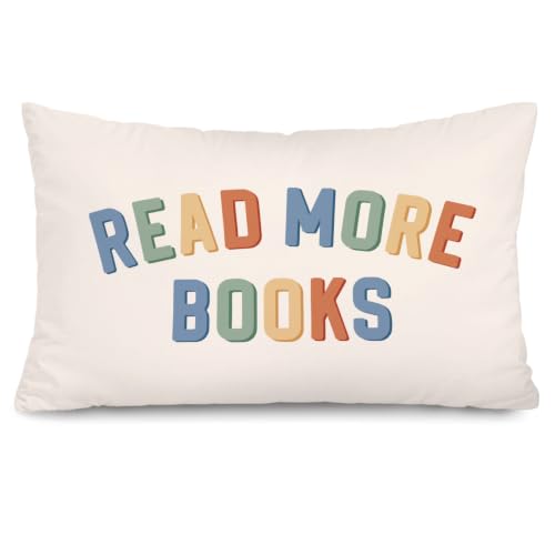 CalmVerve Read More Books 12x20 Pillow Cover,Boho Classroom Decor Read More Books Decorative Throw Pillow Case for Kids Nursery Toddler Reading Corner Nook Classroom Library Homeschool
