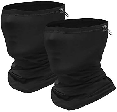 sheenwang Neck Gaiter, Adjustable Gaiter Mask, Ski Mask Bandana Balaclava Cover Scarf for Men, Women, Boys (2 Pack)