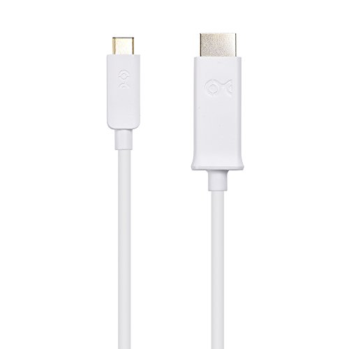 Cable Matters Short Usb C To Hdmi Cable (Usb-C To Hdmi Cable) Supporting 4K 60Hz In White 3.3 Ft - Thunderbolt 4 / Usb4 / Thunderbolt 3 Port Compatible With Macbook Pro, Dell Xps 13, Surface Pro #TOP4