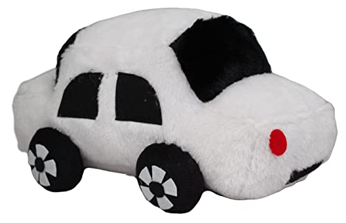 Image of Tickles Car Soft Stuffed Plush Toy for Kids Boys & Girls Birthday Gifts (Color: White Size: 30 cm)