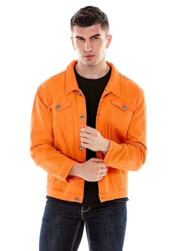 Image of Idopy Men`s Casual Cowboy Rugged Jean Denim Biker Trucker Jacket
