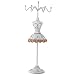 BestAlice Fashion Jewelry Display Stand, Jewelry Mannequin Display Jewelry Tree Stand Organizer, Jewelry Holder Display Necklace Earrings Storage Stand with Detachable Bracket(B)