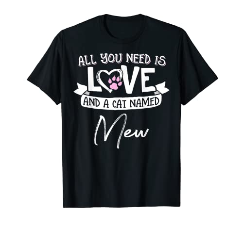 Photo de Adorable chat nommé Mew pour femmes et filles T-Shirt