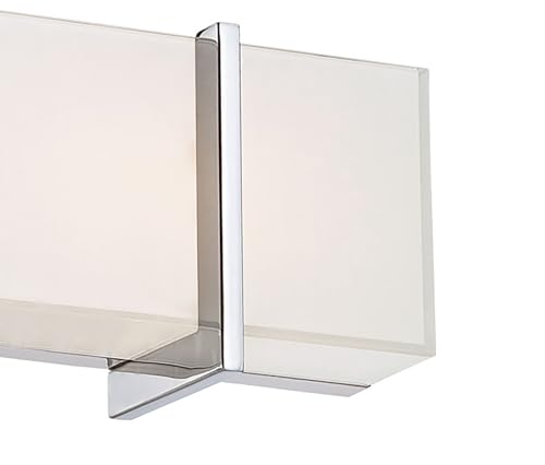 Image of Minka Lavery 2921-77-L High Rise LED Vanity Bath Light, 1-Light, 14 Total Watts, 8.25-in H x 5.5-in W, Chrome