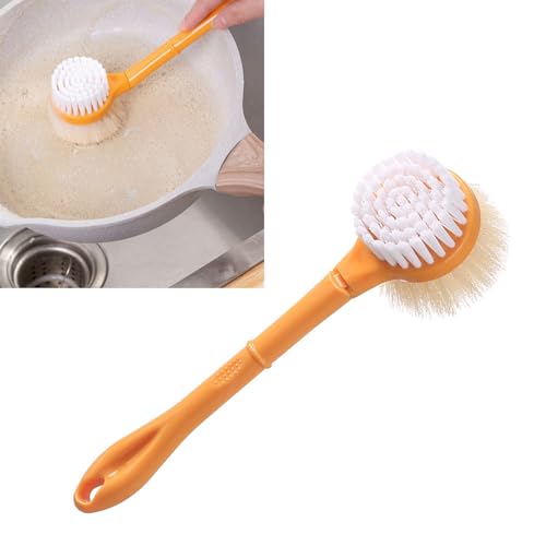 BLSYHDH Spazzola per Pentole con Manico Lungo Spazzola per Lavare Pentole a Doppia Faccia Spazzola per Piatti da Cucina Strumento di Lavaggio Versatile Adatto per Lavare i Piatti da Cucina Lavare il L