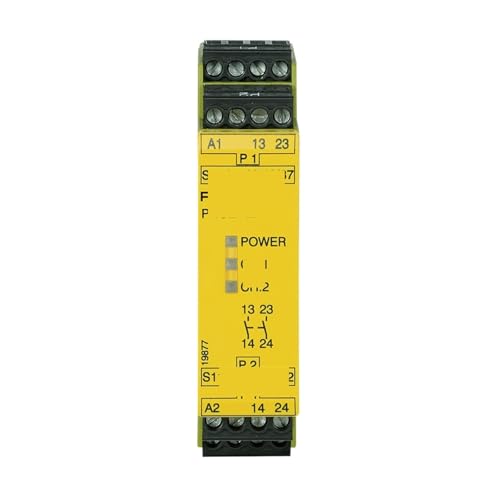 Relé de seguridad PNOZ s7 750107 de 24 VCC con 4 contactos na y 1 nc