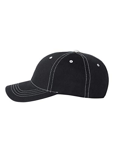 Flexfit 6386 Contrast Color Stitched Cap Black/Stone L/XL