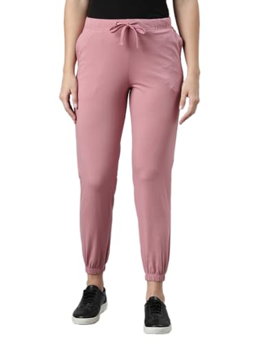 Image of GO COLORS Cotton Stretch Casual Joggers Full Length for Women| Mid Rise