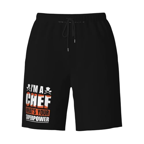 I'm A Chef What's Your Superpower Men's Quick-Dry Board Shorts 7" - Swim Trunks Summer Hawaii Beach3