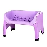 Fluff Trough Elevated Slow Feeder Dog Bowls | Slow Feeder Cat Bowl with Vet Approved & Non-Toxic Silicone Minimizes Neck Strain | Paced Eating Insert Designed for Flat-Faced Pets (Purple)