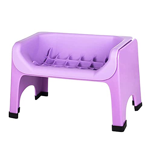 Fluff Trough Elevated Slow Feeder Dog Bowls | Slow Feeder Cat Bowl with Vet Approved & Non-Toxic Silicone Minimizes Neck Strain | Paced Eating Insert Designed for Flat-Faced Pets (Purple)