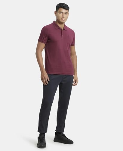 Image of Jockey 3912 Men Super Combed Cotton Rich Solid Half Sleeve Polo T-Shirt
