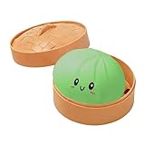 Glitter Dumpling Squishy Toy, Stress Relief Squishy Toys, Portable Decompressions Squeeze Toy, Soft Squeeze Decompressions Dough, Cute Steamed Bun Fidget Toys for Anxietys Relief