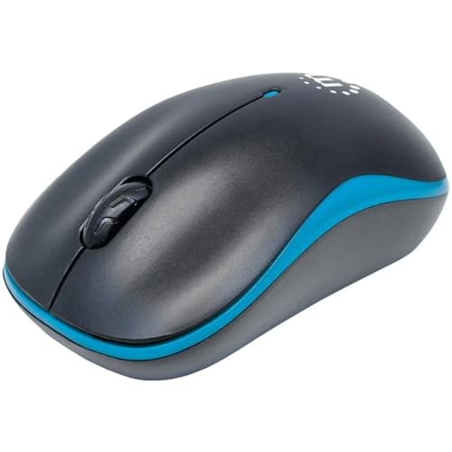 (未使用･未開封品)　Manhattan Success Wireless USB 光学 マウス 3つボタン スクロールホイール付き 1000 dpi ブルー/ブラック 179416 0pbj0lf 31fUXzHEw3L.jpg