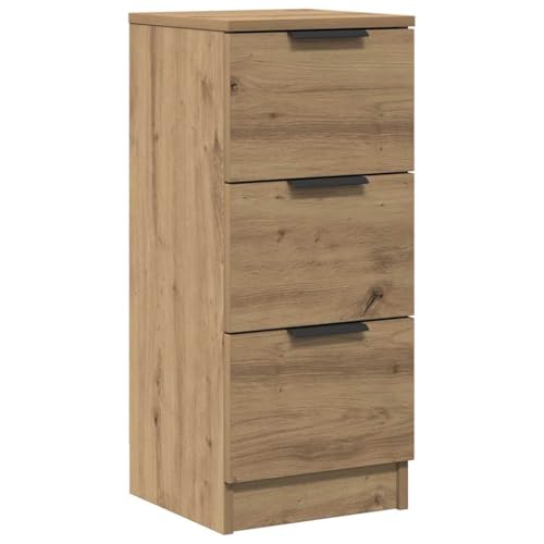 vidaXL Sideboard, Kommode mit Schubladen, Anrichte Schrank für Wohnzimmer, Beistellschrank Schubladenschrank, Artisan-Eiche Holzwerkstoff vidaXL Sideboard, Kommode mit Schubladen, Anrichte Schrank für Wohnzimmer, Beistellschrank Schubladenschrank, Artisan-Eiche Holzwerkstoff