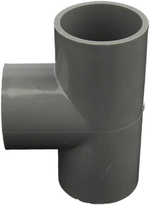 Raccords de tuyaux en PVC, raccords de tuyaux d'eau, connecteurs en T de 20 mm, 25 mm, 32 mm, 40 mm et 50 mm, pièces d'alimentation en eau, raccords d'irrigation for jardin et maison(Gray,50mm)
