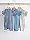NEXT Babyschlafanzüge aus 100% Baumwolle mit Zweiwege-Reißverschluss, 3er-Pack Blau 6 Monate