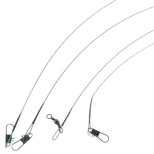 POPETPOP Tangle Bite Wire Leaders para pesca acero miniatura 3