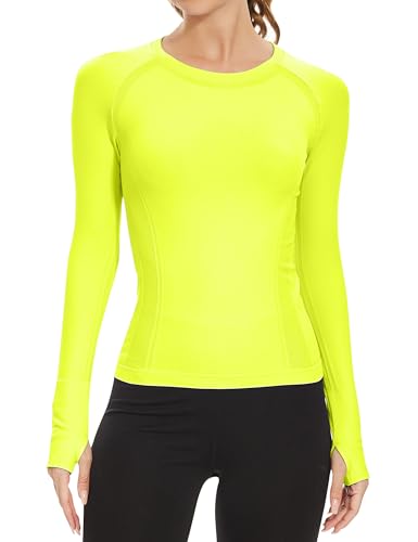 Image of MathCat Workout Shirts for Women Long Sleeve, Workout Tops for Women, Quick Dry Gym Athletic Tops,Seamless Yoga Shirts XS-XL