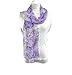 Acotavie Scarfs for Women Lightweight Scarves Fashion Print Floral Pattern Sheer Scarf Shawl Wraps (peony purple)