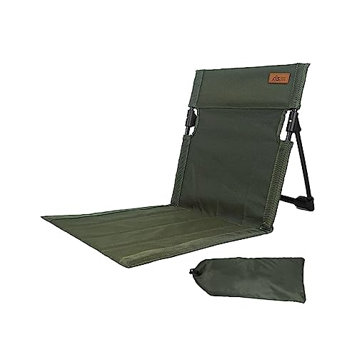 Ronyme Silla de Playa con Respaldo Silla de Estadio Estera de Playa Silla de salón Silla de Piso de Playa Silla Plegable para Parque Patio al Aire Libre, Verde