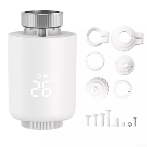 Smart Thermostat Valve, Programmable Thermostat, With 6 Adapters & 1 Screw Pack, For Control Over Their Home Heating System, 94 * 55MM